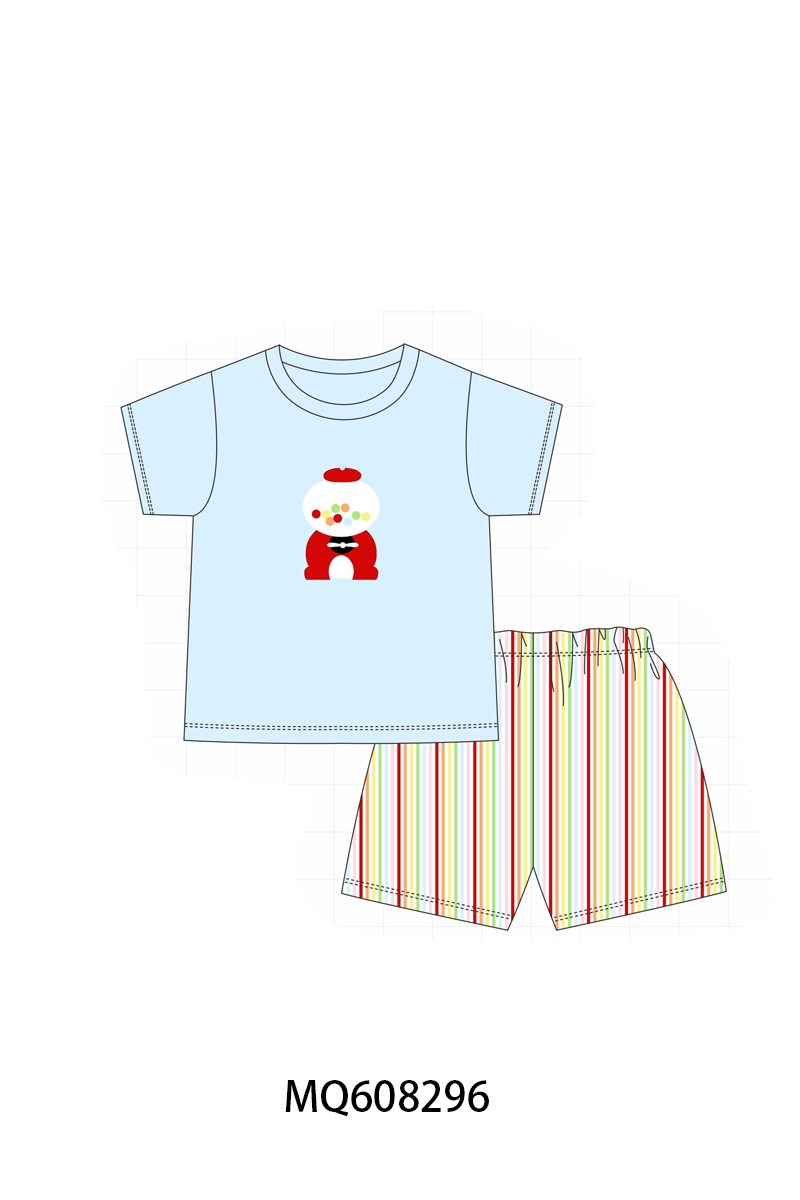 ETA MARCH 2026-po103 Blue gumball machine applique stripe collection