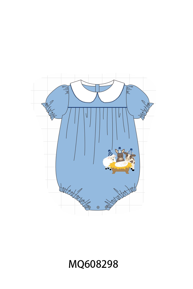 ETA MARCH 2026-po103 Blue farm nativity applique collection