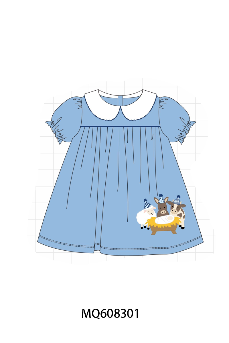 ETA MARCH 2026-po103 Blue farm nativity applique collection