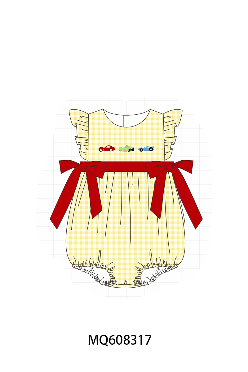ETA MARCH 2026-po103 Red&yellow gingham car embroidery collection