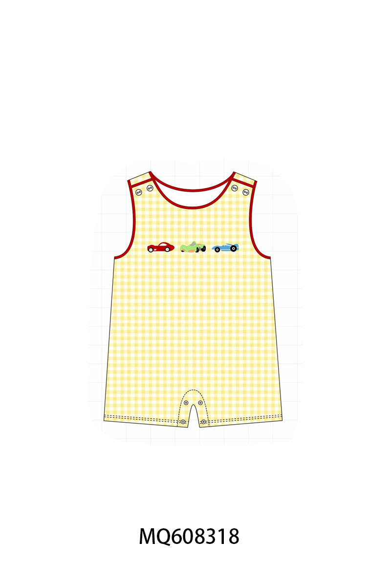 ETA MARCH 2026-po103 Red&yellow gingham car embroidery collection
