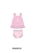 ETA MARCH 2026-po103 Pink&blue stripe boots applique collection