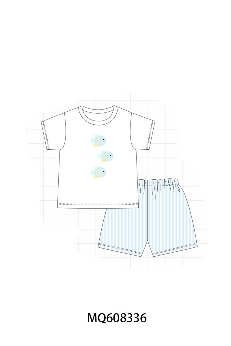 ETA MARCH 2026-po103 Blue&pink fish embroidery collection