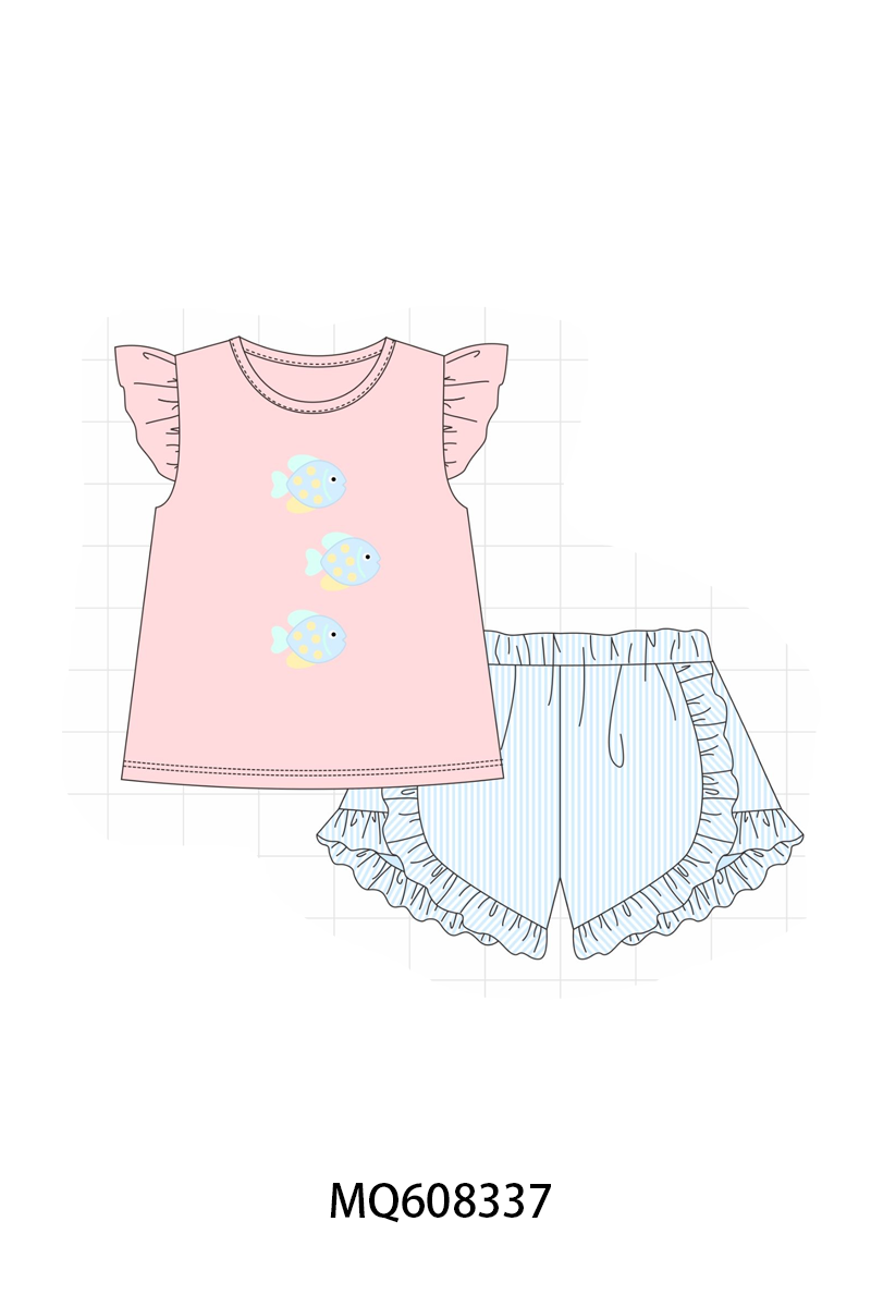 ETA MARCH 2026-po103 Blue&pink fish embroidery collection