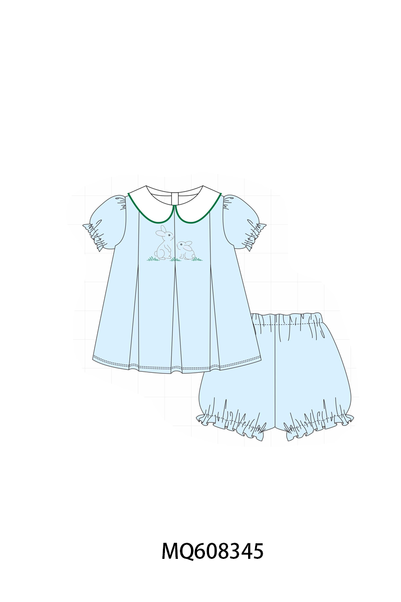 ETA MARCH 2026-po103 Blue easter bunny embroidery peter pan collection