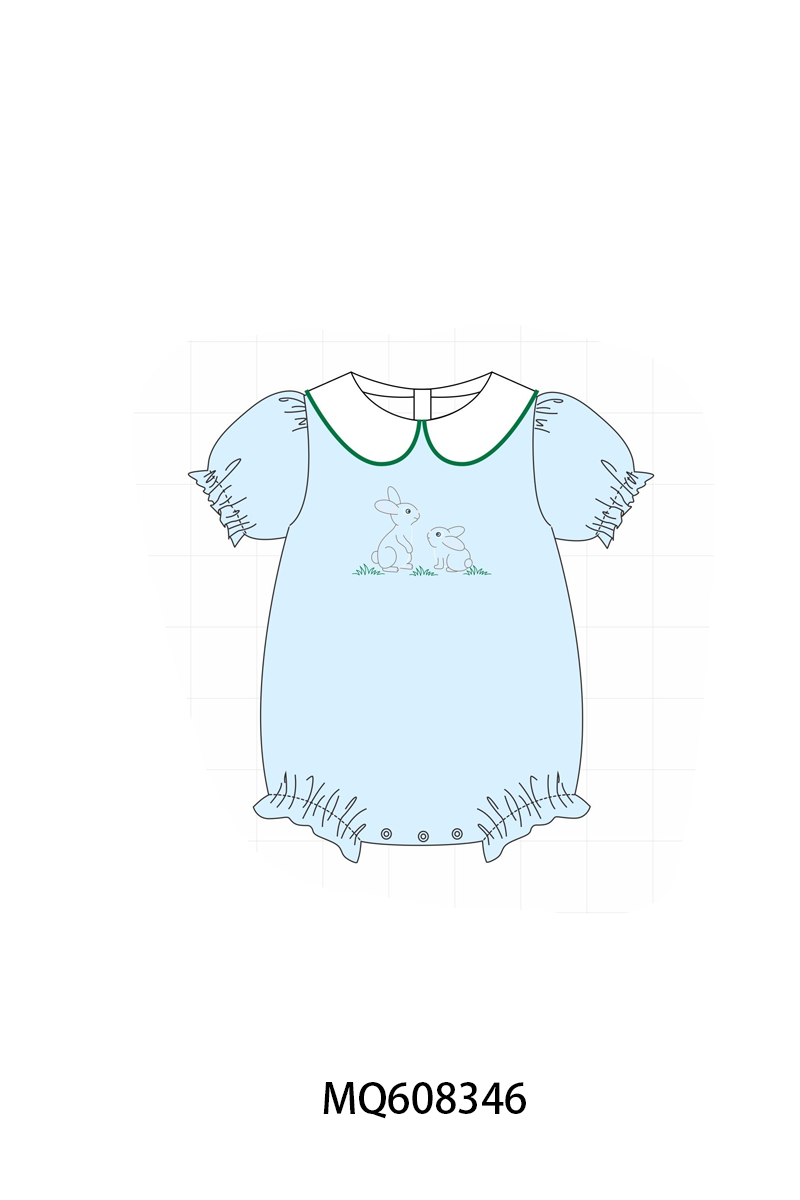 ETA MARCH 2026-po103 Blue easter bunny embroidery peter pan collection