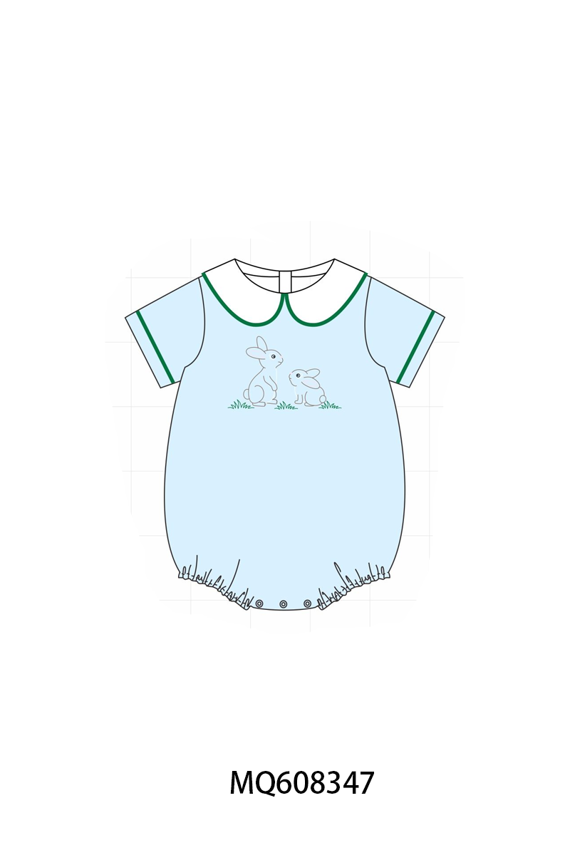 ETA MARCH 2026-po103 Blue easter bunny embroidery peter pan collection