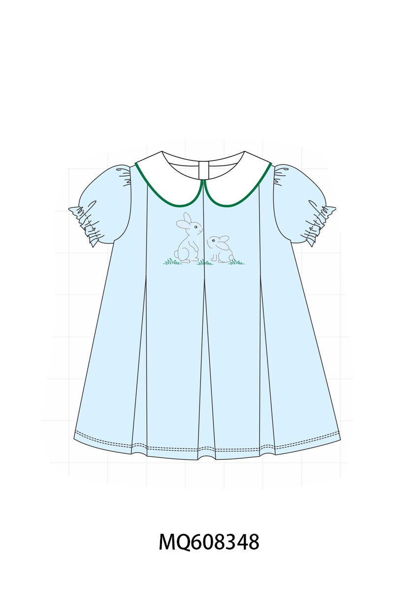 ETA MARCH 2026-po103 Blue easter bunny embroidery peter pan collection