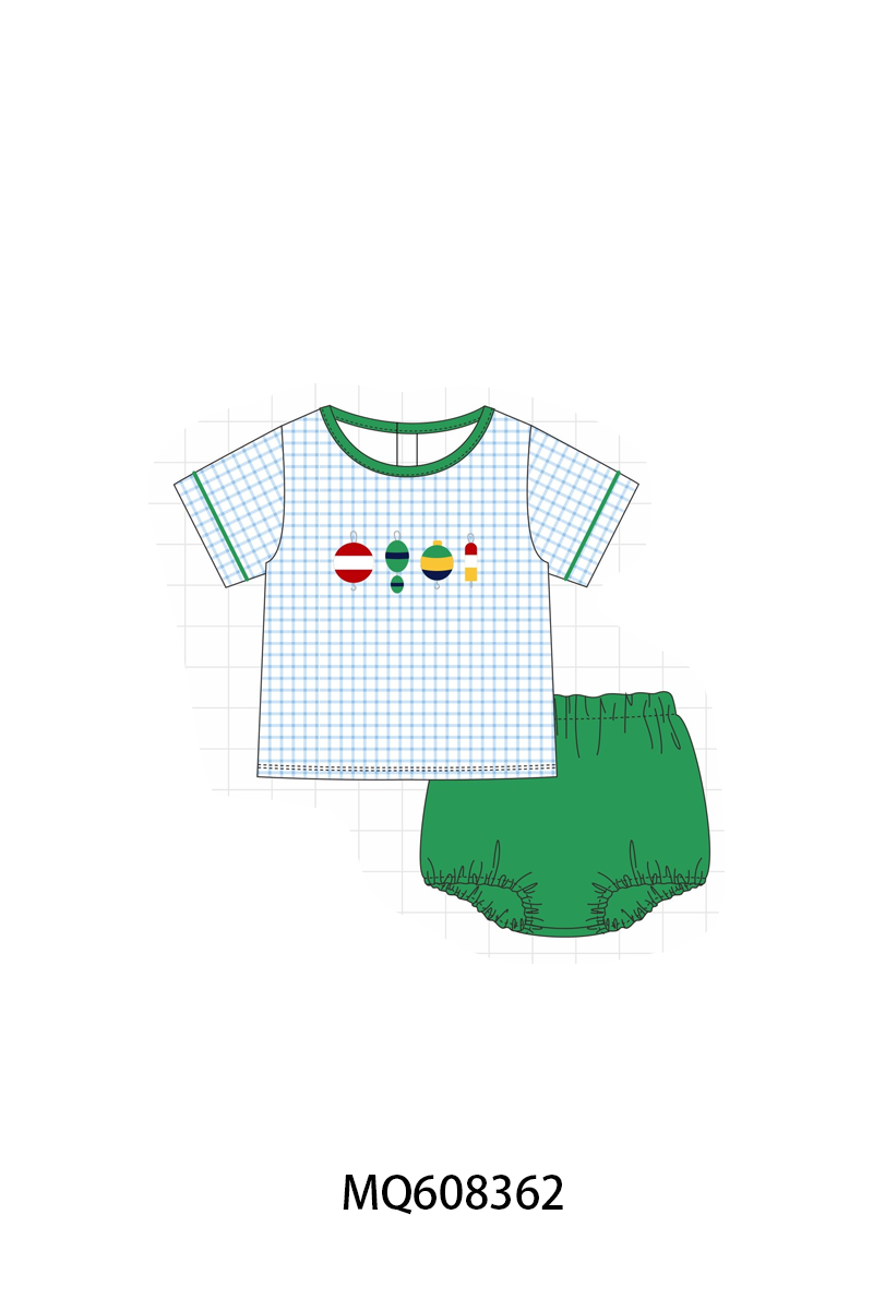 ETA MARCH 2026-po103 Green fishing embroidry plaid collection