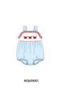 PO106 Blue crab embroidery gingham collection - ETA APRIL