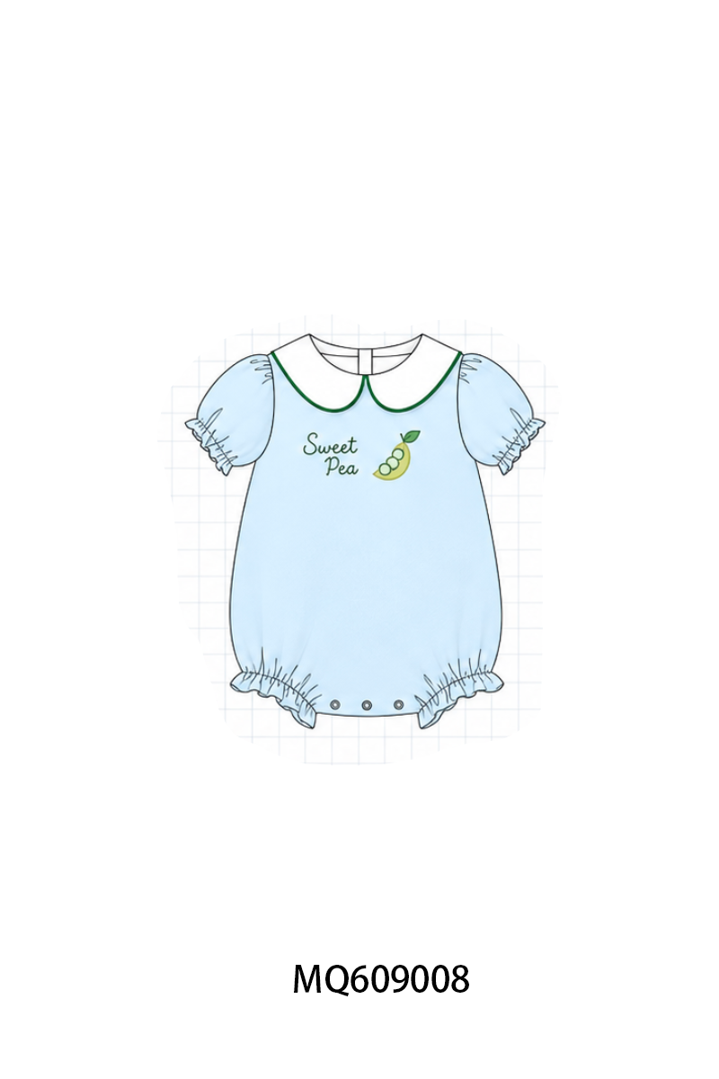 PO106 Blue sweet pea embroidery collection- ETA APRIL