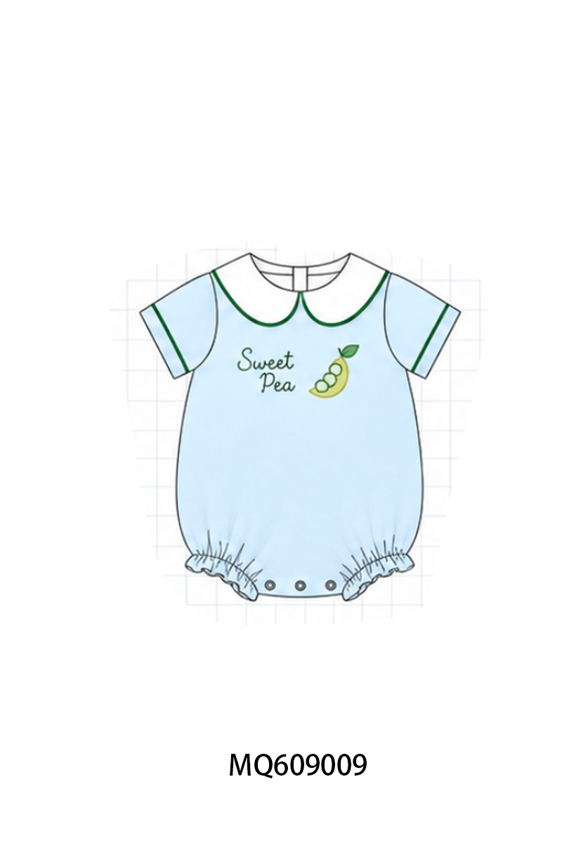 PO106 Blue sweet pea embroidery collection- ETA APRIL