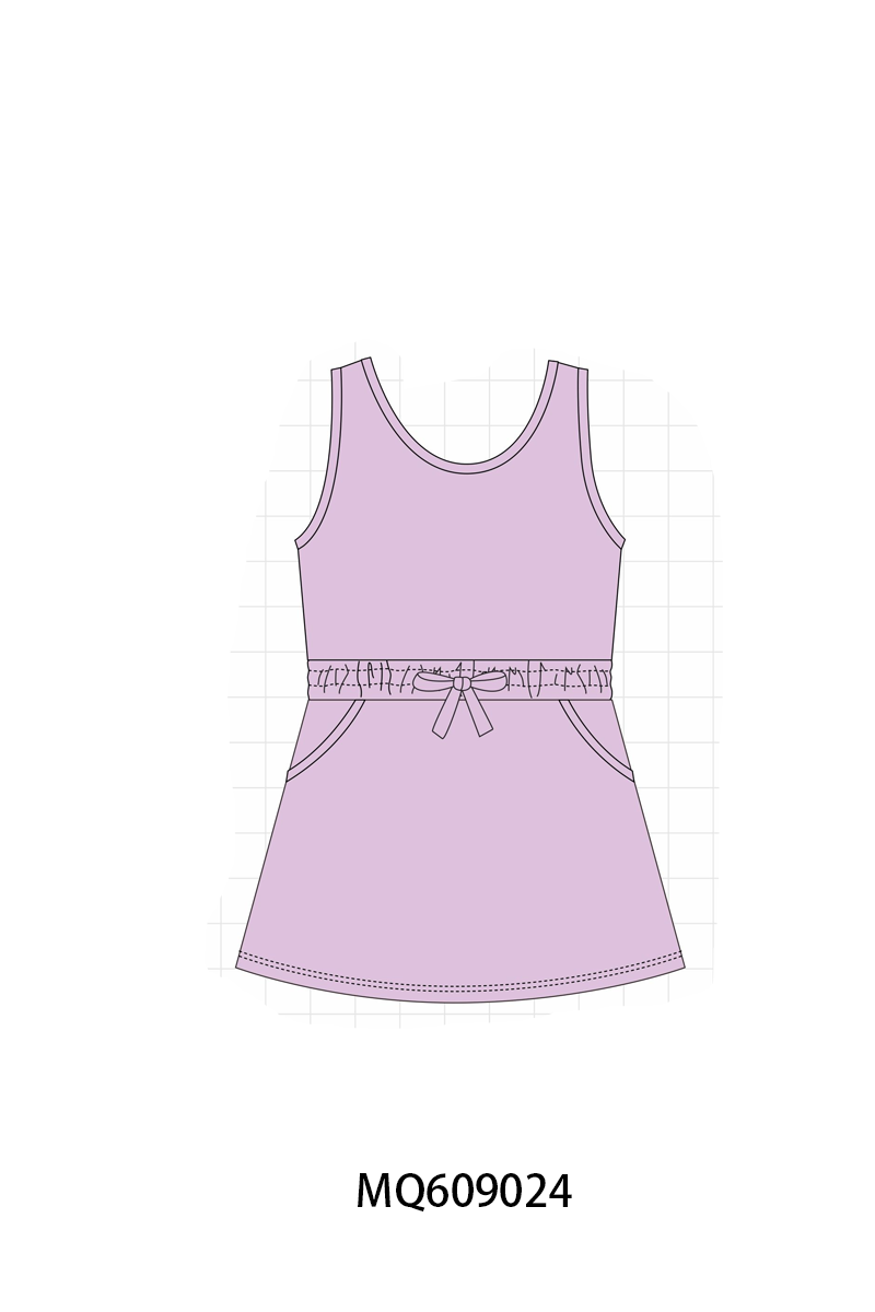 PO106 Multicolored bow active dress collection- ETA APRIL