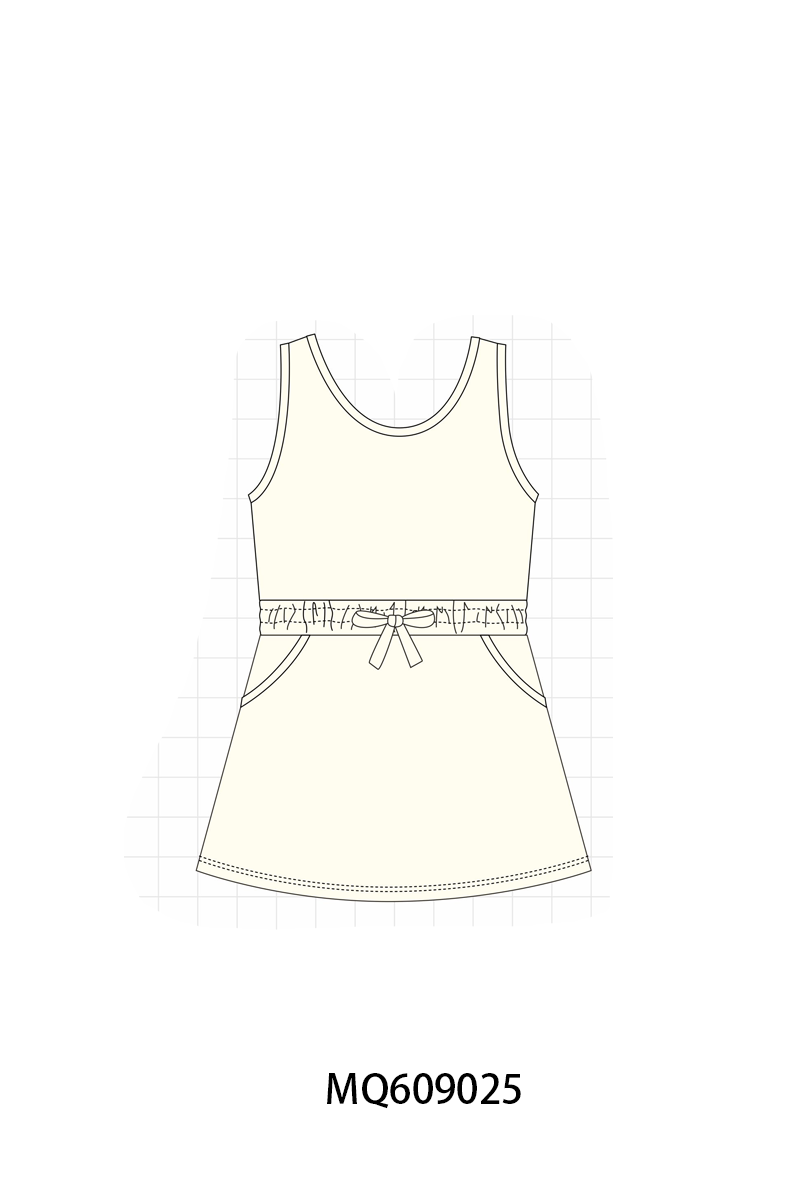 PO106 Multicolored bow active dress collection- ETA APRIL