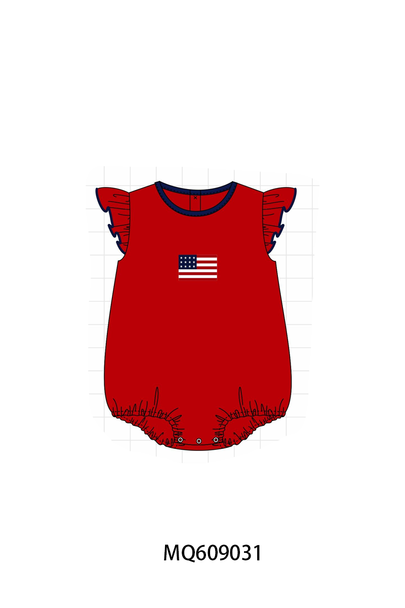 PO106 Red Patriotic flag embroidery collection - ETA APRIL