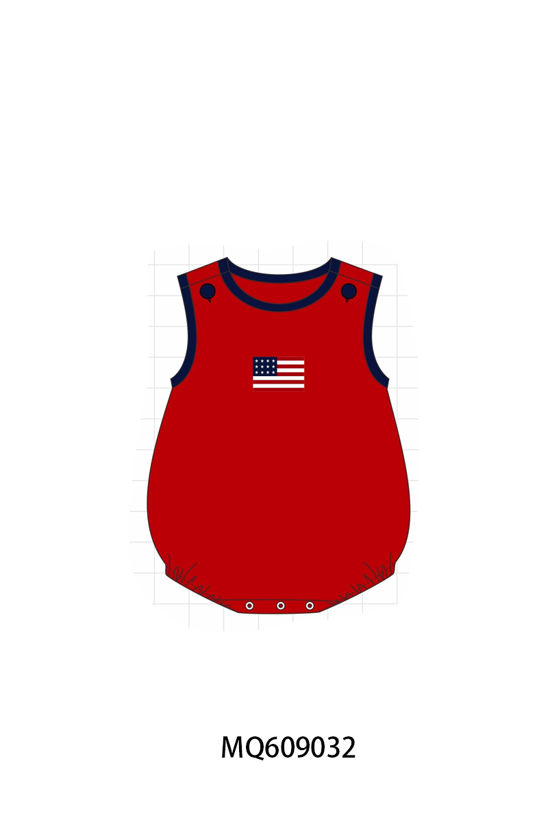 PO106 Red Patriotic flag embroidery collection - ETA APRIL