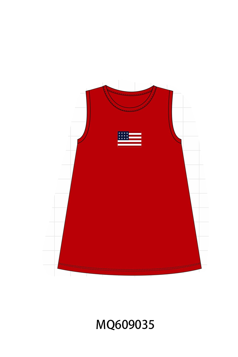 PO106 Red Patriotic flag embroidery collection - ETA APRIL
