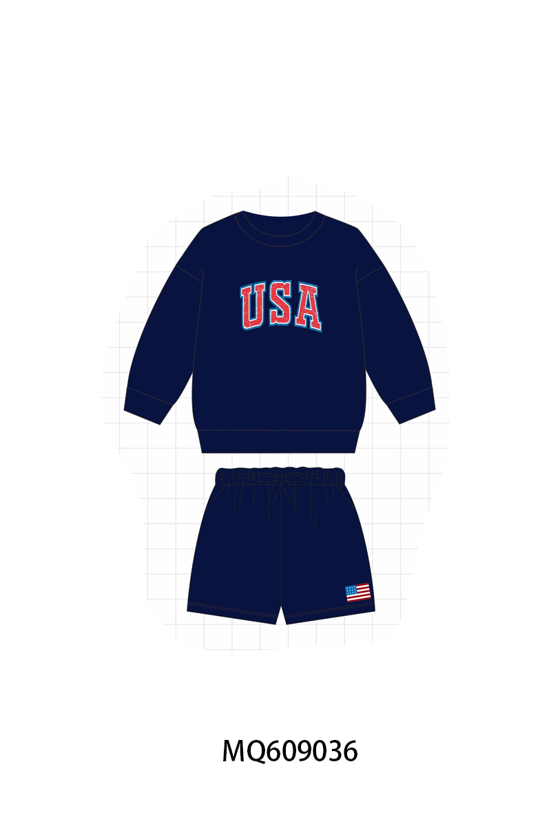 PO106 Patriotic USA flag shorts set collection - ETA APRIL