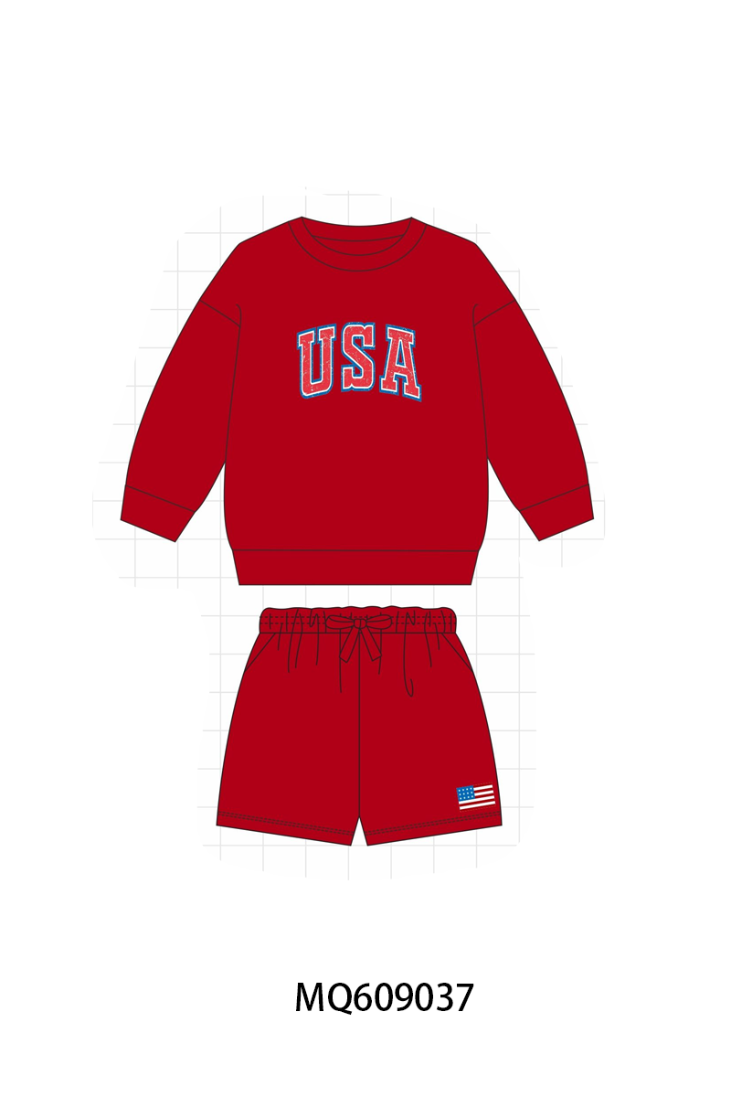 PO106 Patriotic USA flag shorts set collection - ETA APRIL