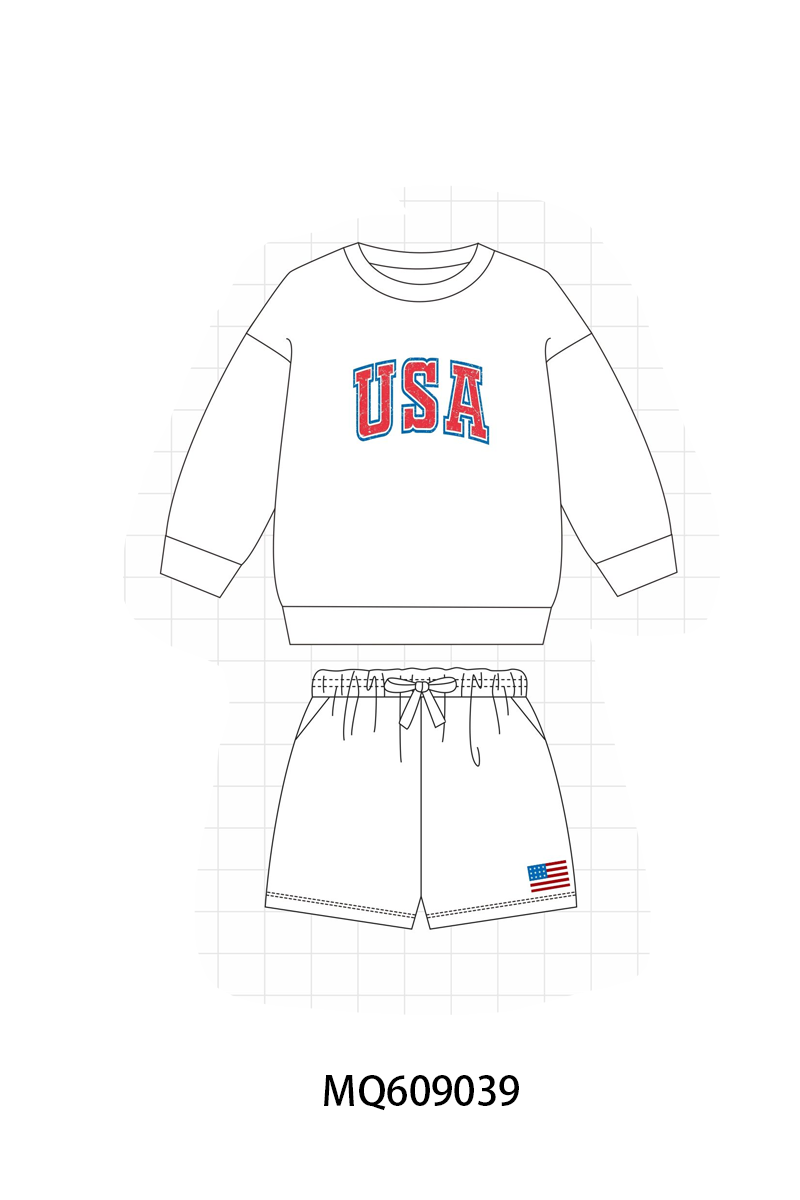 PO106 Patriotic USA flag shorts set collection - ETA APRIL