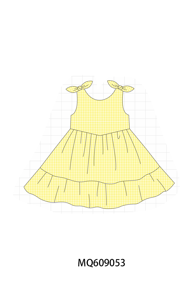 PO106 Multicolored gingham bow dress collection - ETA APRIL