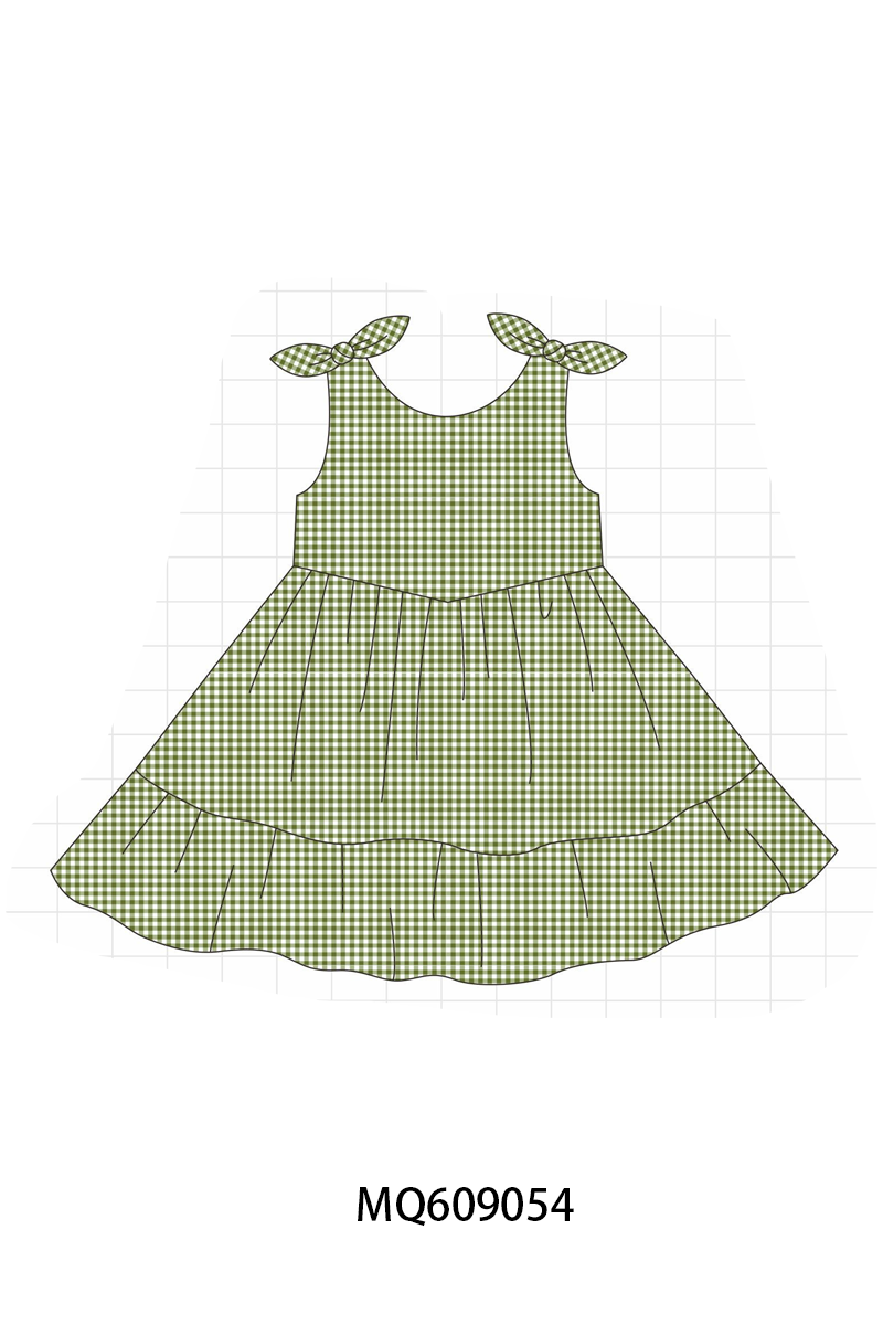 PO106 Multicolored gingham bow dress collection - ETA APRIL