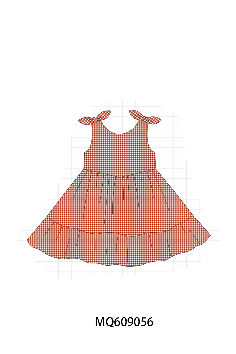 PO106 Multicolored gingham bow dress collection - ETA APRIL