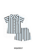 PO106 Stripe gingham button down shirt shorts set collection - ETA APRIL