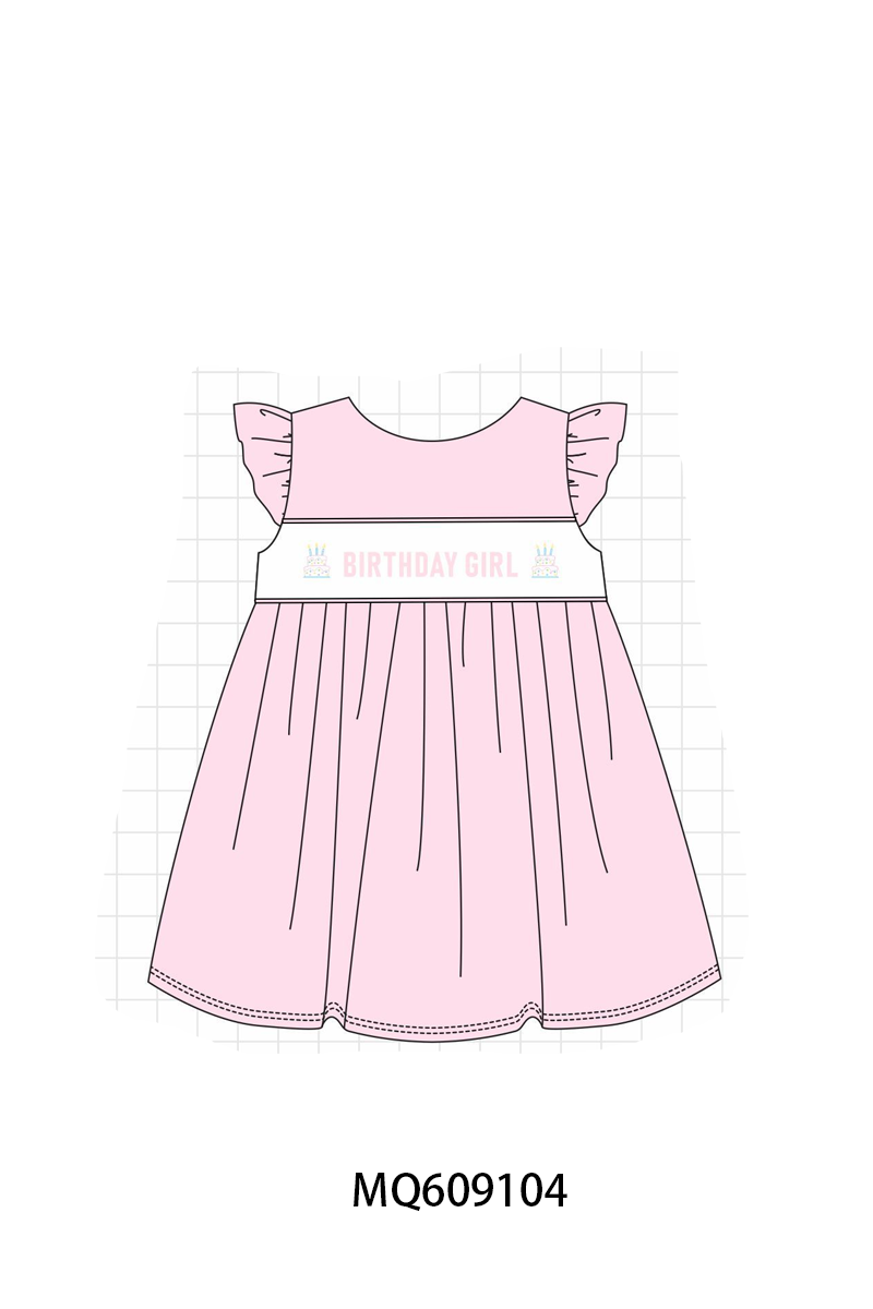 PO106 Pink&blue happy birthday embroidery collection - ETA APRIL