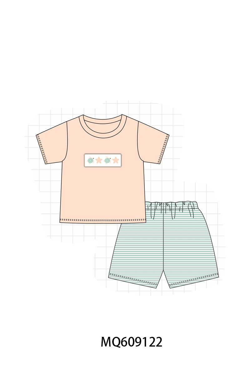PO106 Coral turtle starfish embroidery collection - ETA APRIL