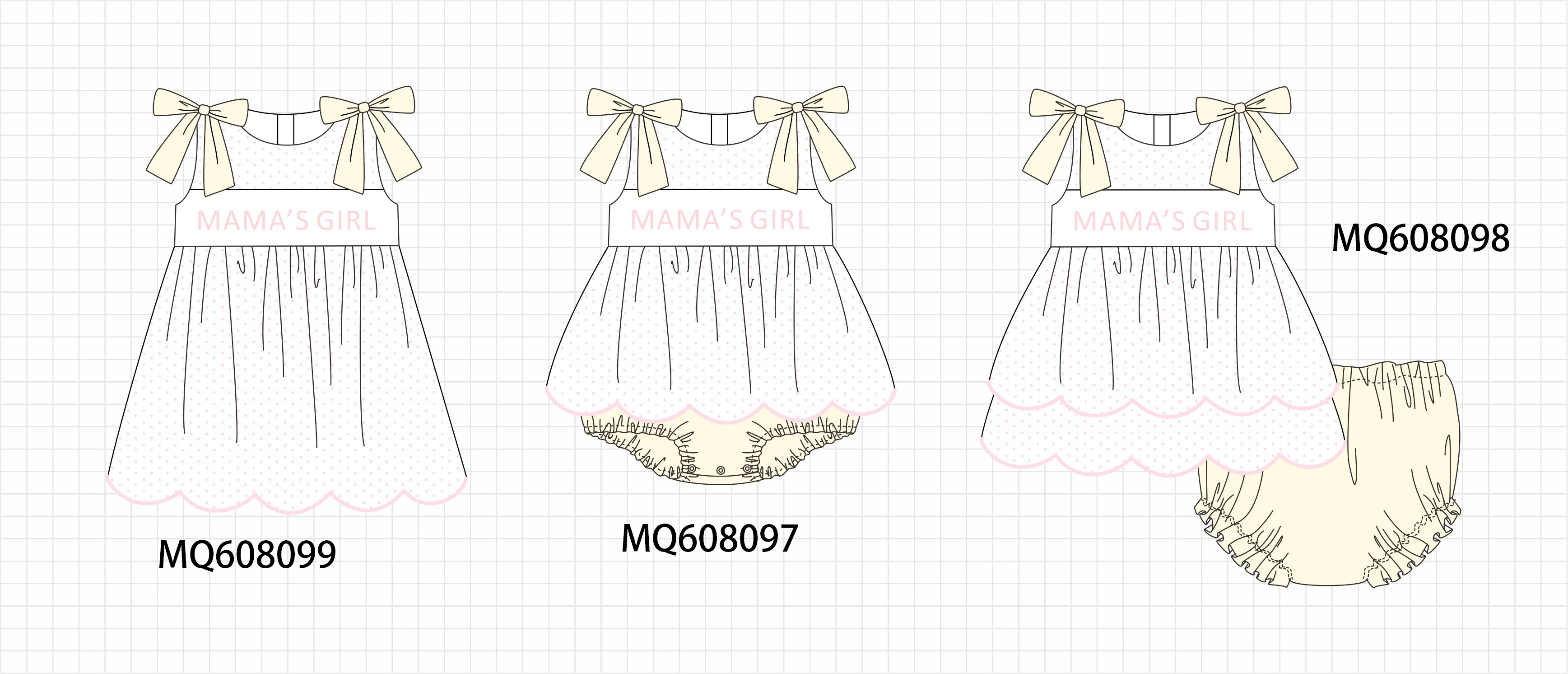 ETA MARCH 2026-po103 Mama's Girl embroidery dot bow collection