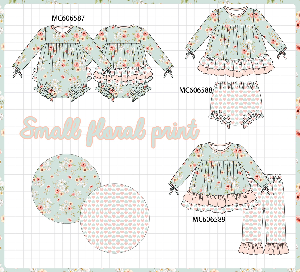 PO96 Mint floral heart collection - ETA December to LC