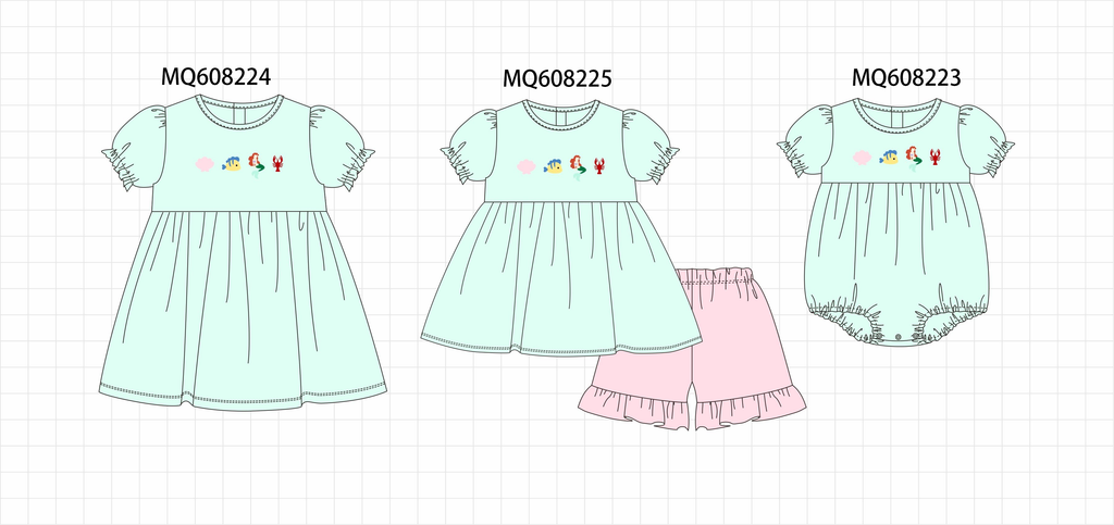ETA MARCH 2026-po103 Mint mermaid lobster embroidery collection