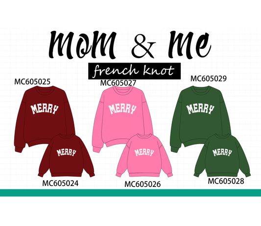 PO92 Multicolored MERRY french knot mom&me collection 2