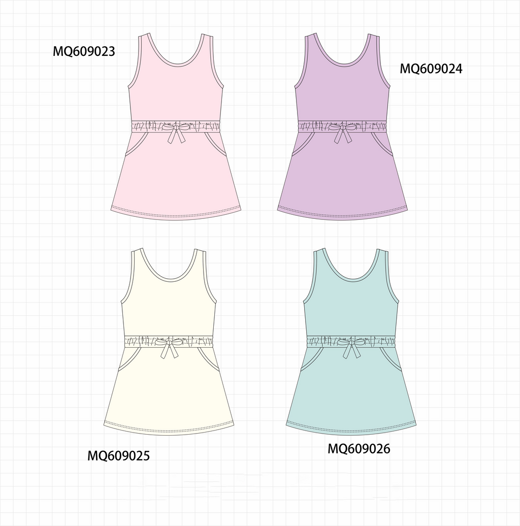 PO106 Multicolored bow active dress collection- ETA APRIL