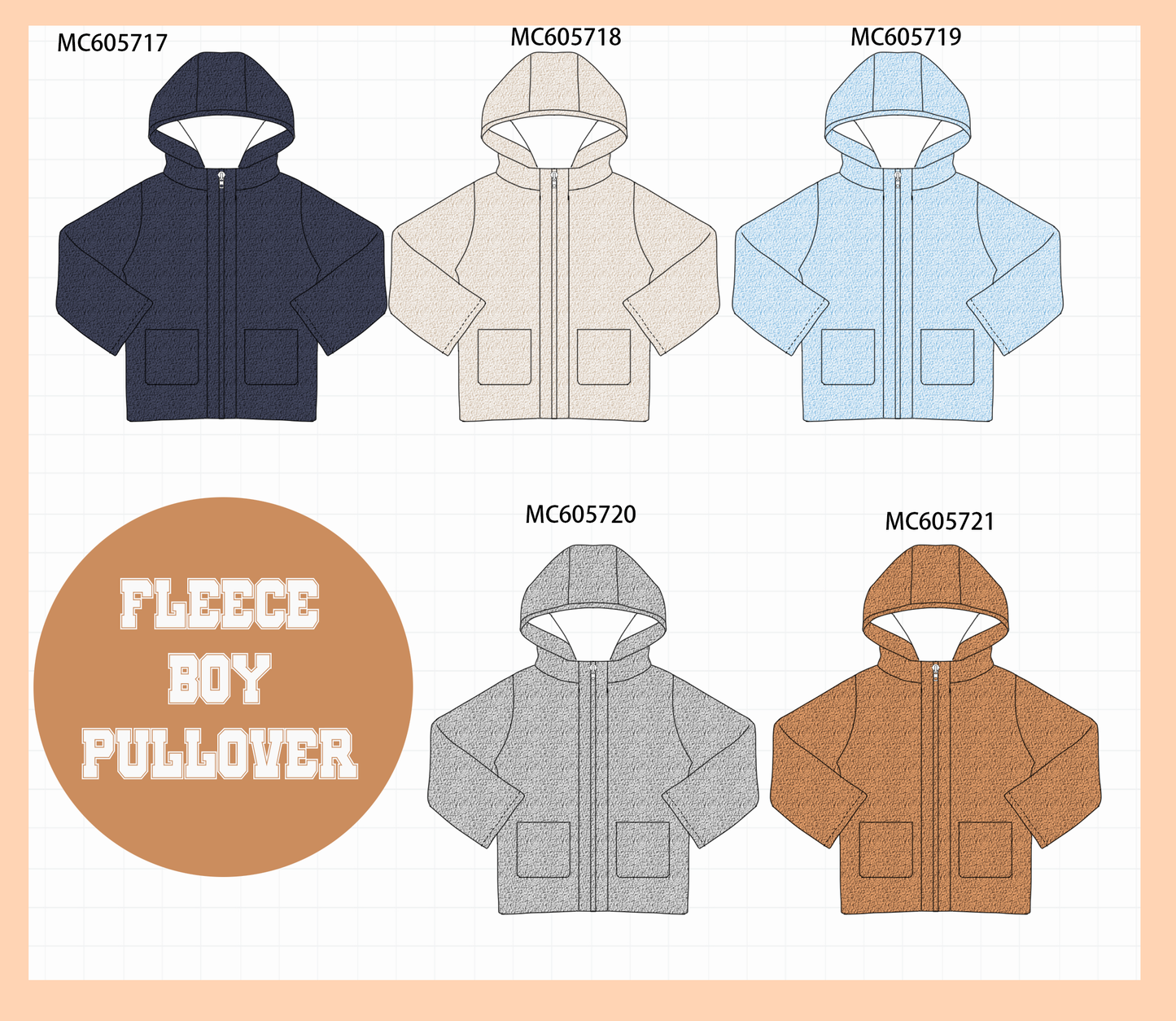 PO93 Multicolored fleece boy pullover collection - ET mid-November to LC