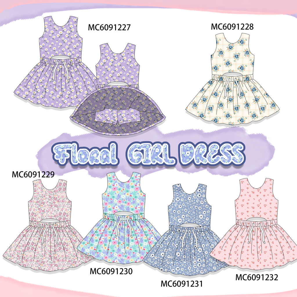 PO107 Multicolored floral dress collection  ETA MARCH