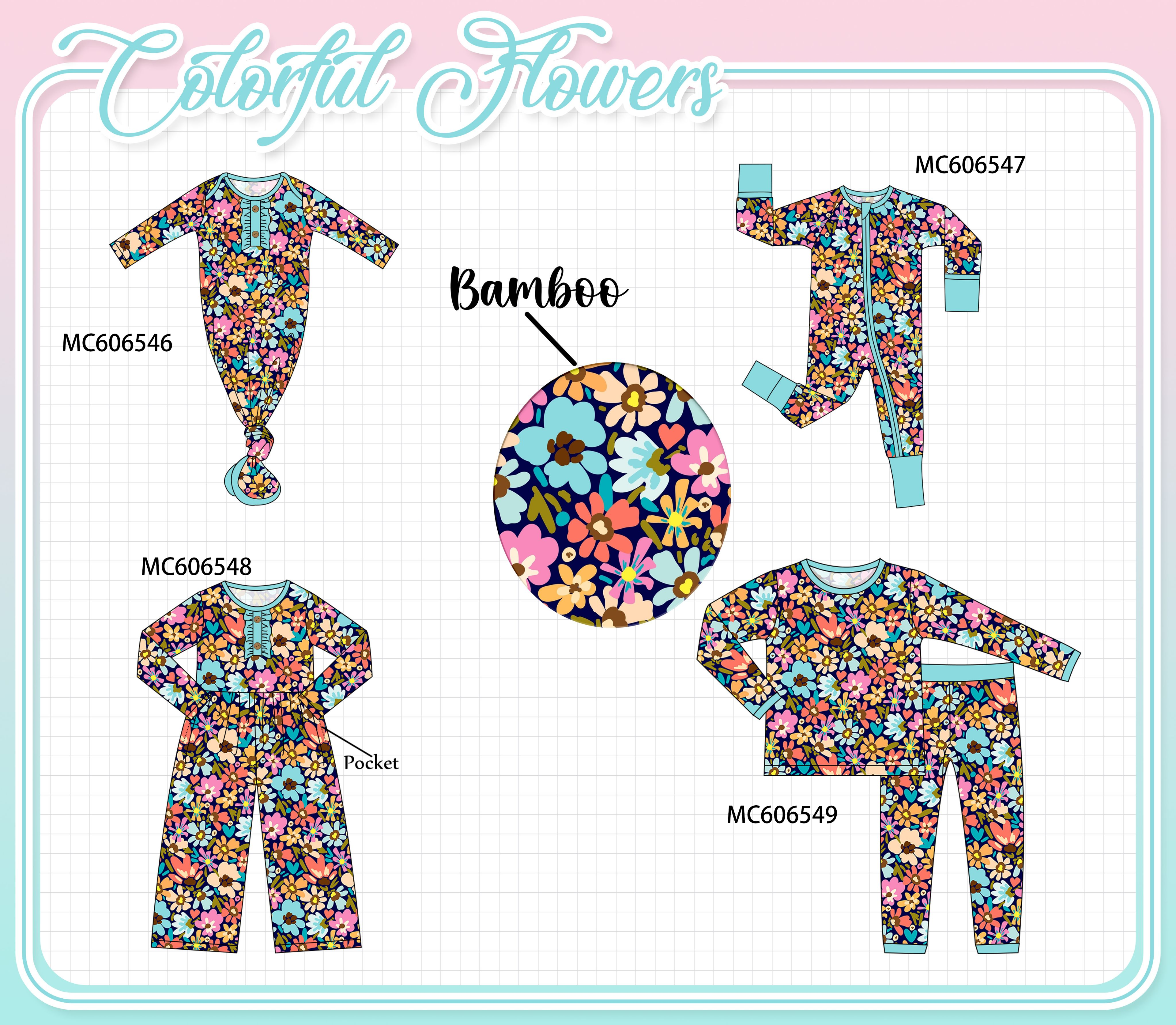 PO96 Multicolored floral print bamboo collection - ETA December to LC