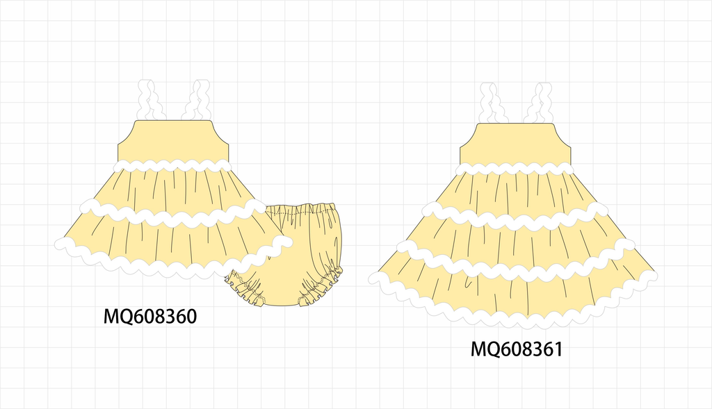 ETA MARCH 2026-po103 Mustard ruffle tiered collection