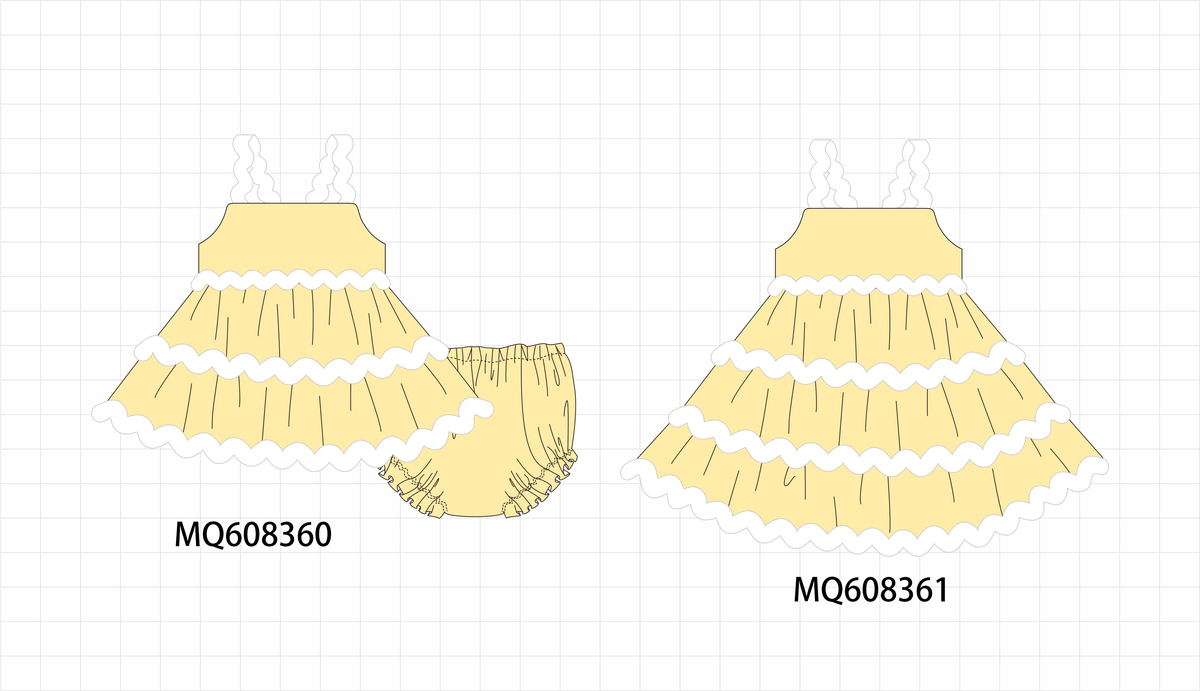 ETA MARCH 2026-po103 Mustard ruffle tiered collection