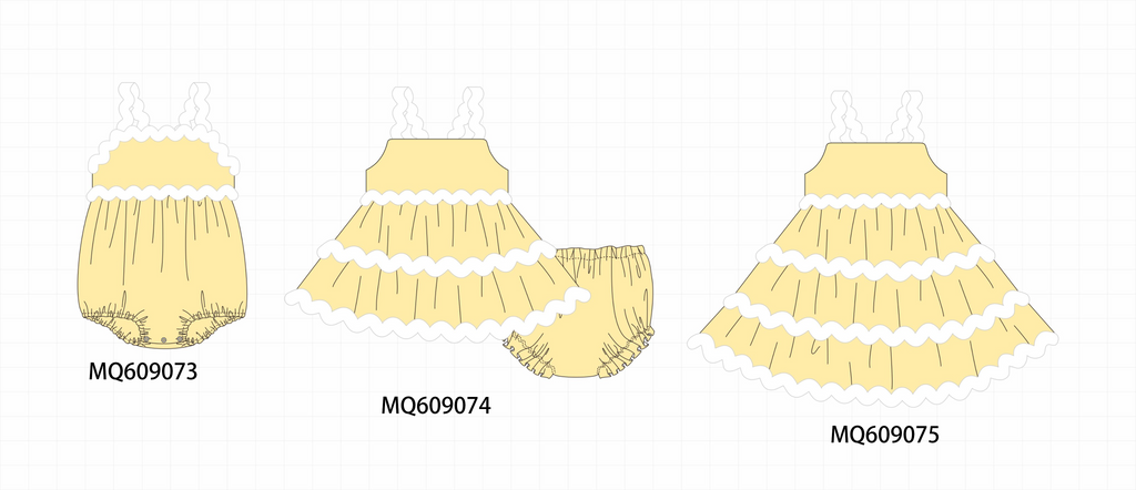 PO106 Mustard scalloped strap collection - ETA APRIL
