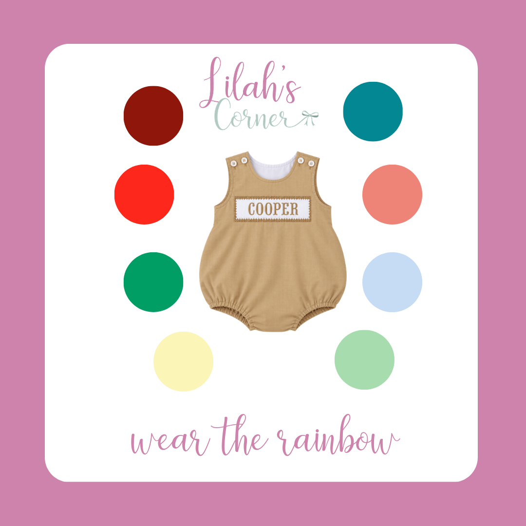 Wear the Rainbow Boy Bubble - Hand Smocked - ETA JANUARY
