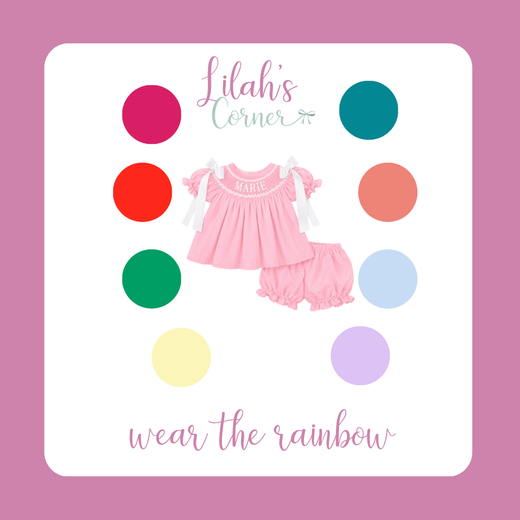 Wear the Rainbow Girls Set - Hand Smocked - ETA JANUARY