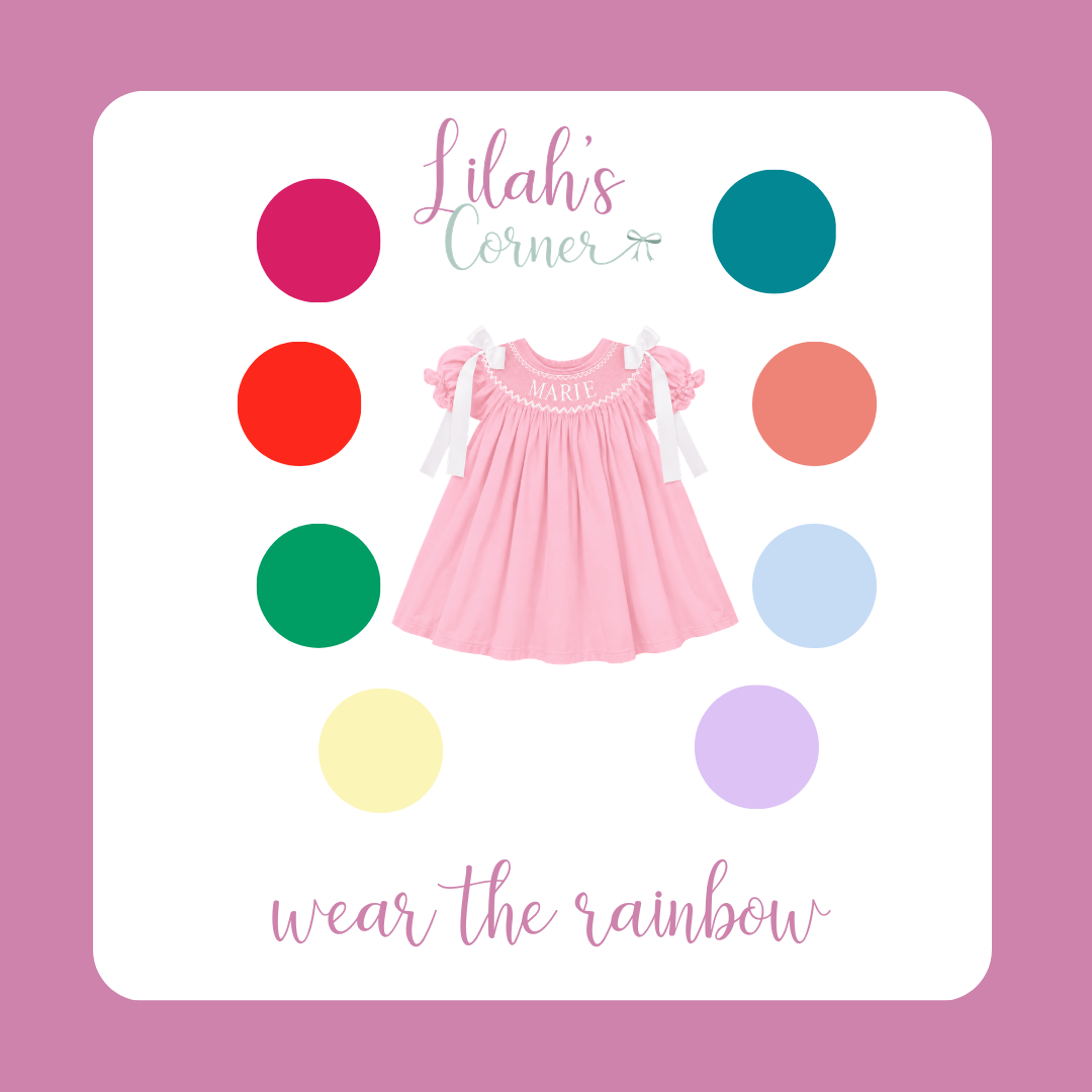 Wear the Rainbow Girls Dress - Hand Smocked - ETA JANUARY