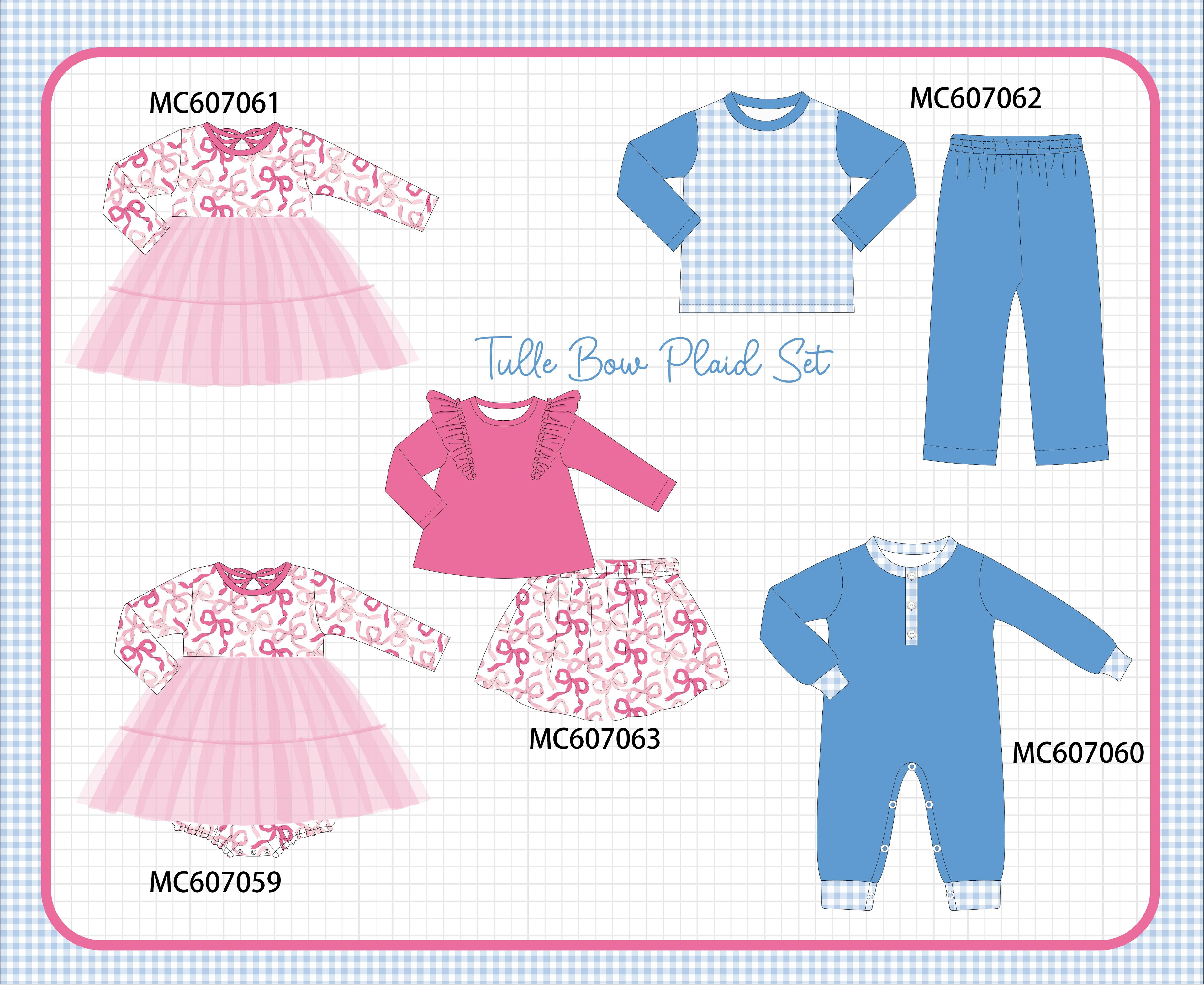 PO98 Pink&blue bow gingham collection  - ETA January to LC