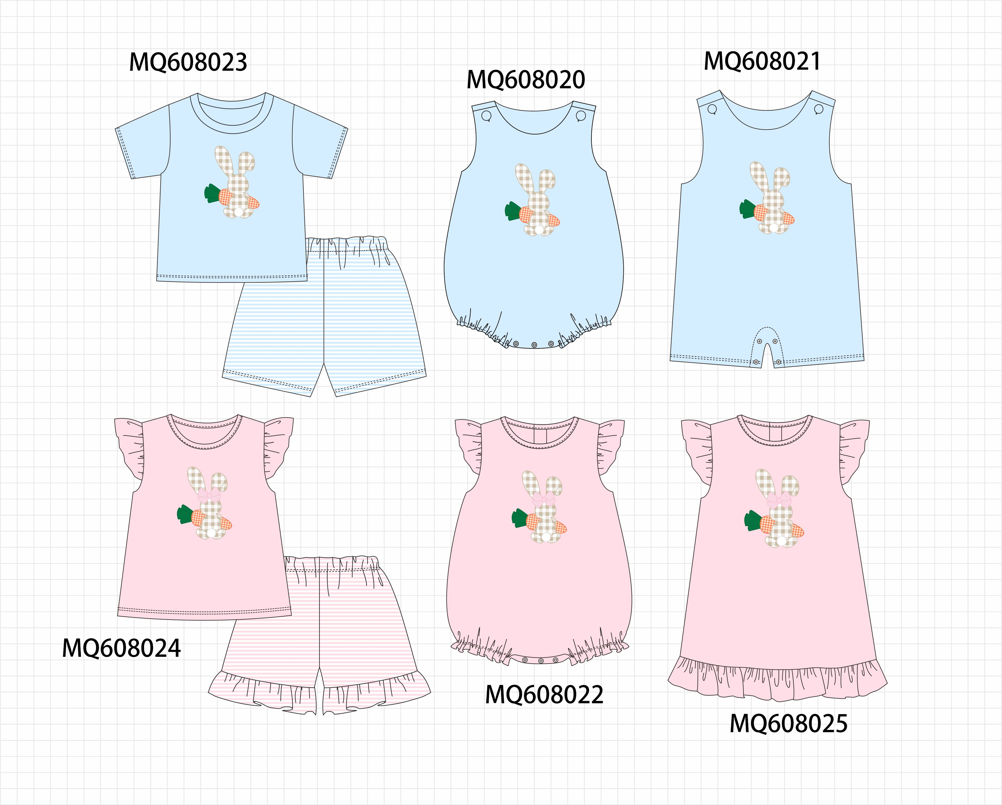ETA MARCH 2026-po103 Pink&blue easter bunny carrot applique collection