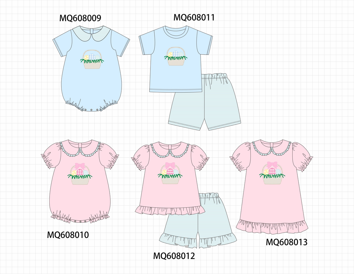 ETA MARCH 2026-po103 Pink&blue easter egg applique collection