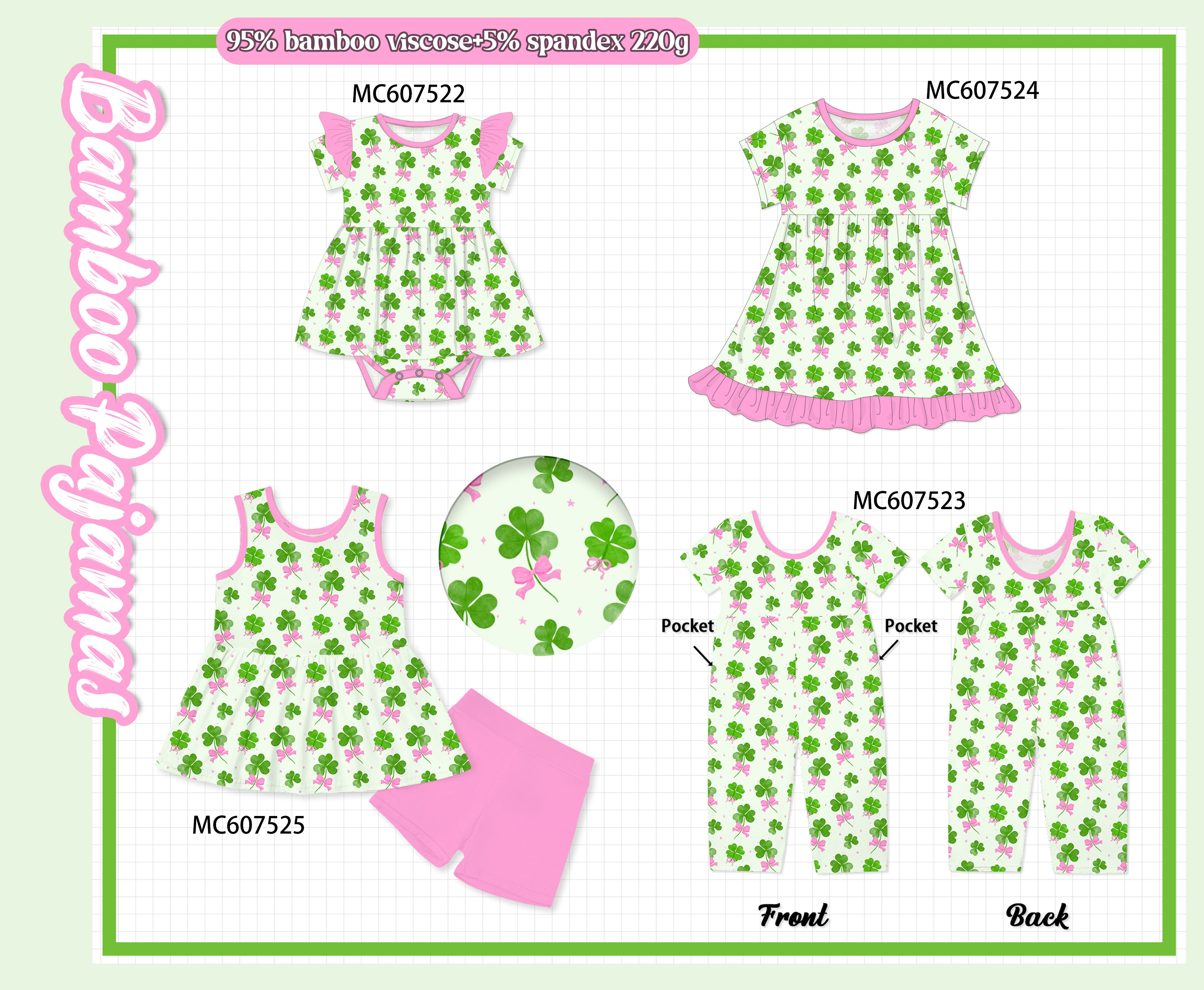 PO99 Pink clover bamboo collection