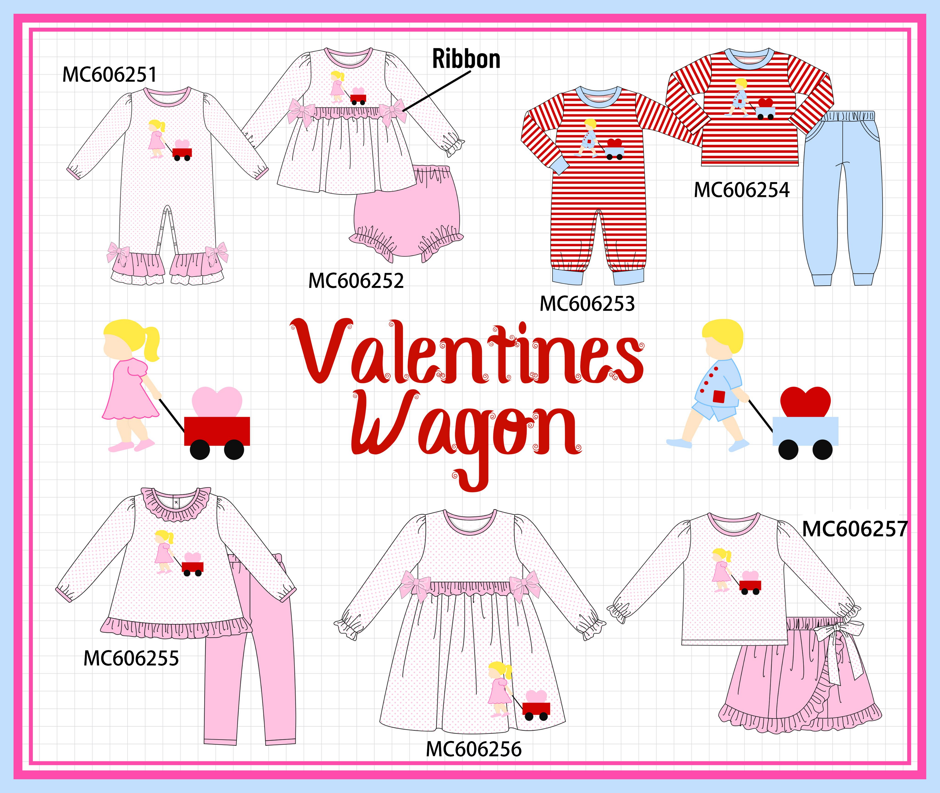 PO95 Pink heart wagon applique collection - ETA early December to LC
