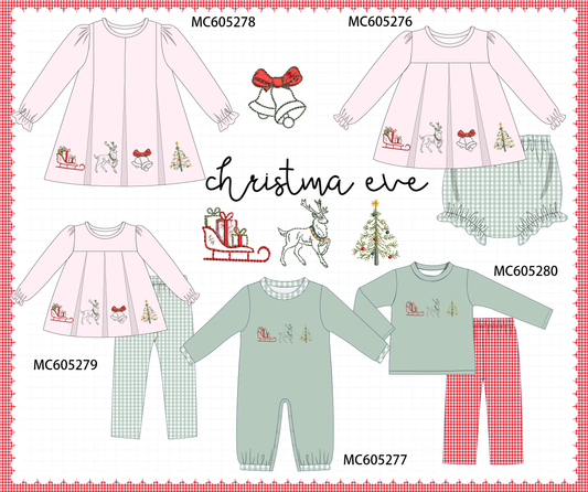 PO92 Pink&sage christmas embroidery collection - ETA early November to LC